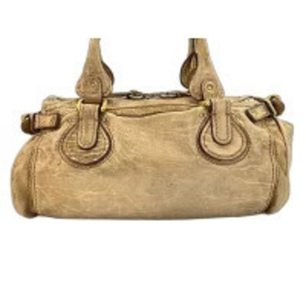 Chloe Leather Paddington Handbag Gold